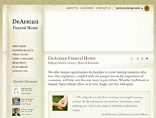 Tablet Screenshot of dearmanfuneralhome.com